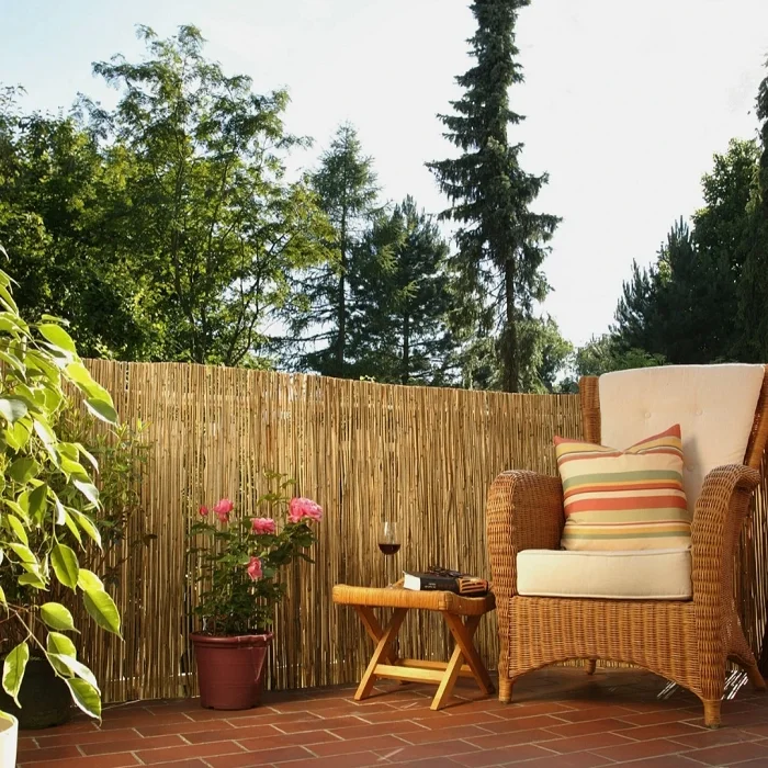 1,20 Metre X 3 Metre Hasır Bahçe Çiti Balkon Çiti Gölgelik ve Dekorasyon