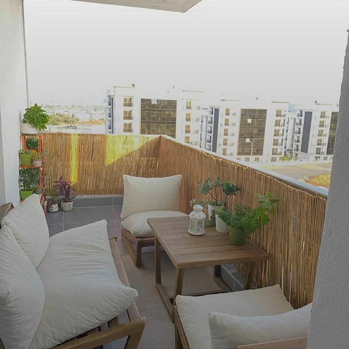 80 Cm X 7 Metre Hasır Balkon Çiti Dekorasyon