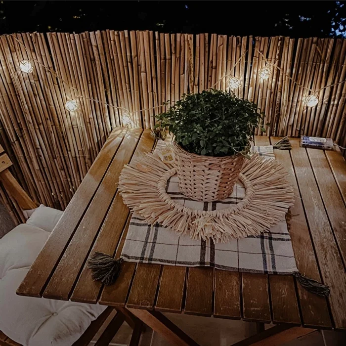 90 Cm X 5 Metre Hasır Balkon Çiti Dekorasyon