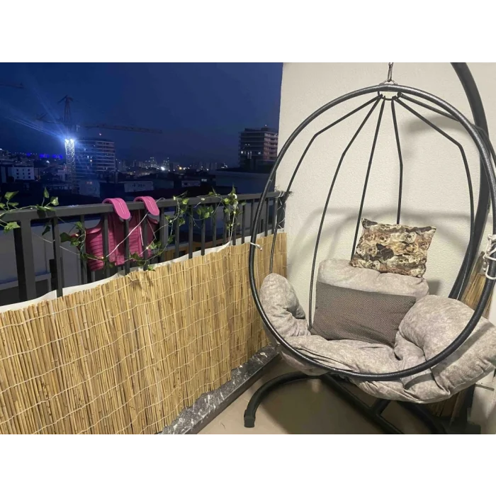 Doğal Hasır Kamış Çit 120x600 cm Bahçe ve Balkon Gizleme Çiti