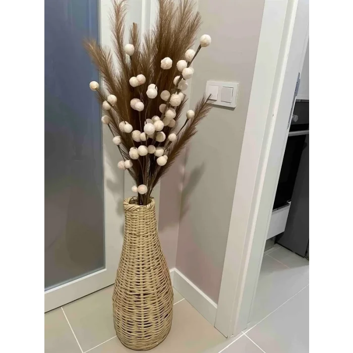 El Yapımı Hasır Örgü Vazo Pampas Vazosu Çin Vazosu Çiçeklik
