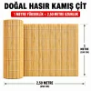 Doğal Hasır Kamış Çit - 1 Metre Yükseklik x 2,50 Metre Uzunluk (Bahçe ve Balkon Gölgelik)