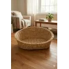 Doğal Hasır Kedi ve Köpek Yatağı 55x30 cm - El Örmesi Evcil Hayvan Yuvası