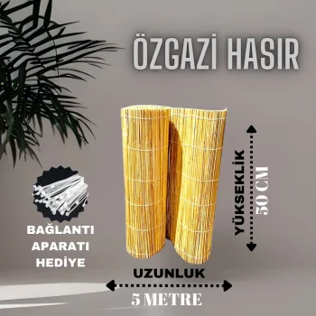 50 Cm X 5 Metre Hasır Balkon Çiti Dekorasyon