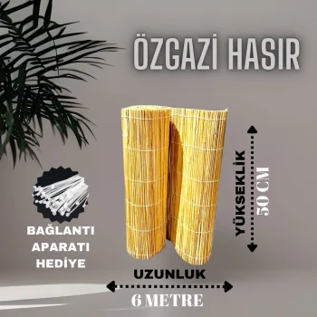 50 Cm X 6 Metre Hasır Balkon Çiti Dekorasyon