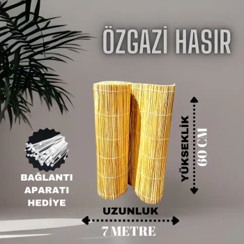 60 Cm X 7 Metre Hasır Balkon Çiti Dekorasyon