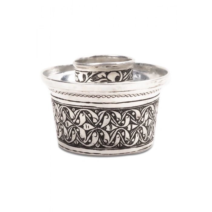 Coppergreat Bakır El Oyması Flowerboss Özel İşçilik Gri Ehlikeyf