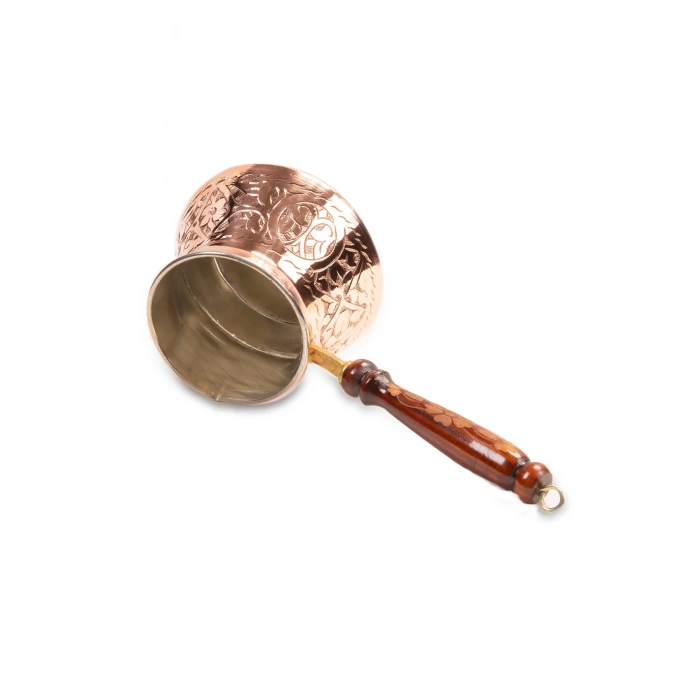 Coppergreat Bakır El Oyması Premium Kırmızı Renk Kahve Cezvesi