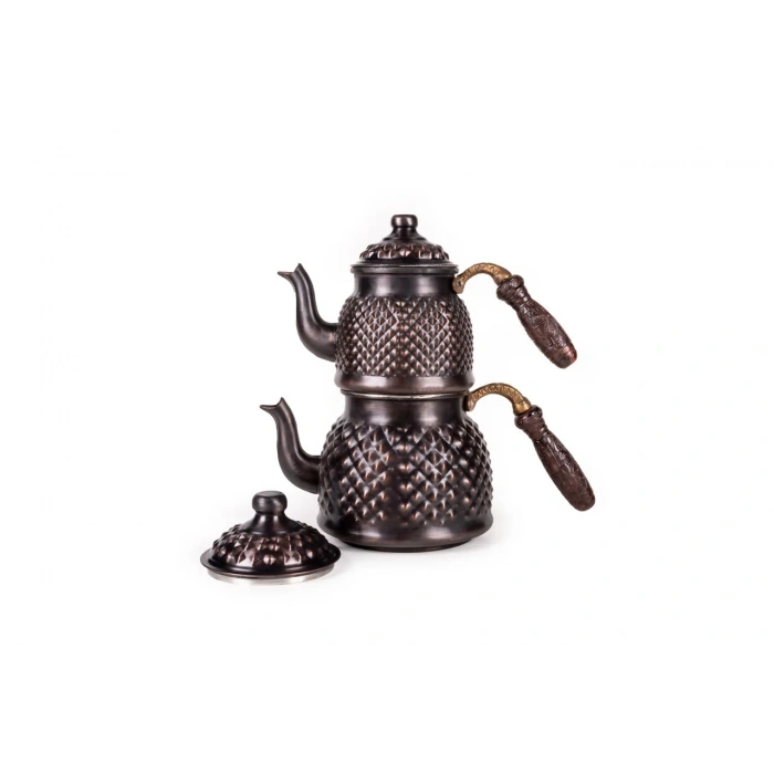 Coppergreat Bakır Happyone Bronz Piramit Çaydanlık