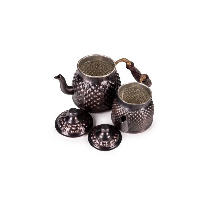 Coppergreat Bakır Happyone Bronz Piramit Çaydanlık