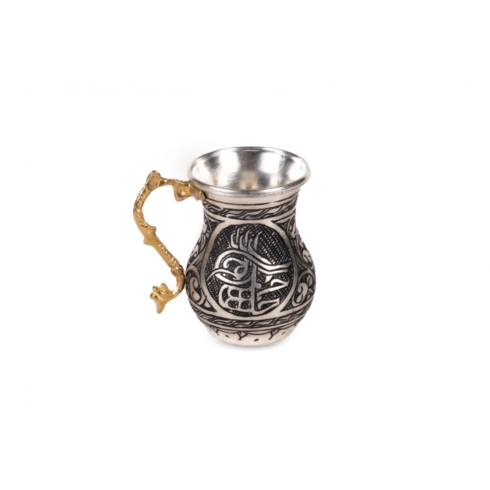 Coppergreat Bakır Özel İşçilik Tuğra İşlemeli Kupa Seti