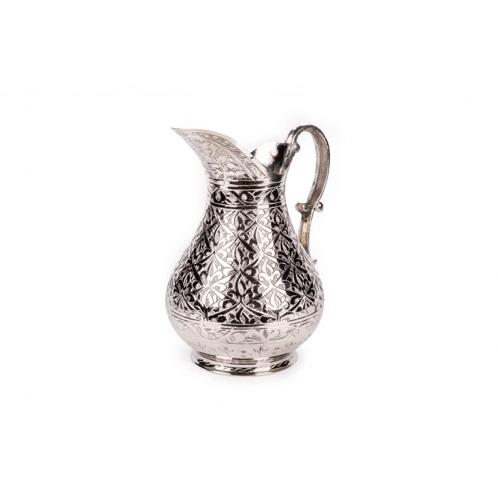 Coppergreat Flowerboss Özel İşçilik Bakır Parlak Beyaz Sürahi