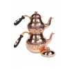 CopperGreat Bakır El Oyması Kırmızı Tombik Çaydanlık