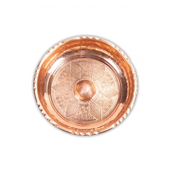Coppergreat Bakır Baskı Desen Kırmızı Hamam Tası