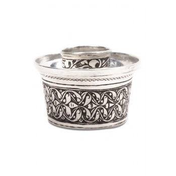 Coppergreat Bakır El Oyması Flowerboss Özel İşçilik Gri Ehlikeyf