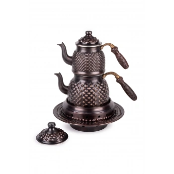 CopperGreat Bakır Özel Piramit El Yapımı Çaydanlık