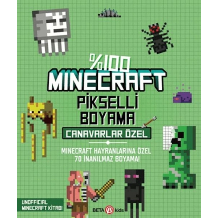 %100 Minecraft Pikselli Boyama - Canavarlar Özel