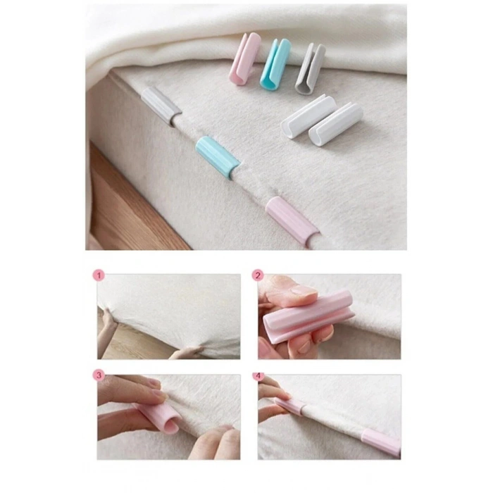 12 Adet Yorgan Kılıfı Ve Çarşaf Sabitleyici Kaydırmaz Nev Örtü Klipsleri