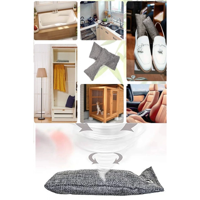 2 Li  Koku Emici Karbon Ayakkabı Koku   Ev Araba Çekmece Çanta Buzdolabı Mutfak Duman Emici