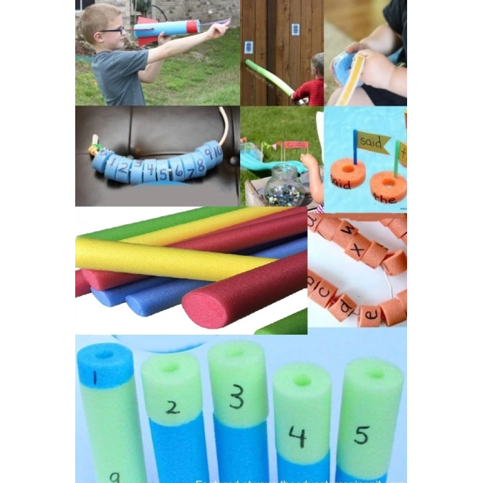 3 Adet Renkli Çocuk Aktivite Köpüğü Hayal Gücü Geliştirici Sosis Şekil Yapma Köpüğü  (150 cm x 6 cm)