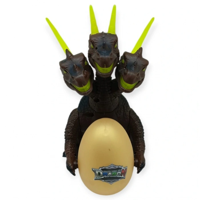 3 Başlı Mitolojik Ejderha - Pilli Yerde Gezen Sesli Figür