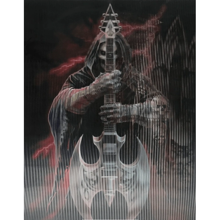 3 Boyutlu  3 Farklı  Değişenli Kuru Kafa Tablosu 30x40 cm