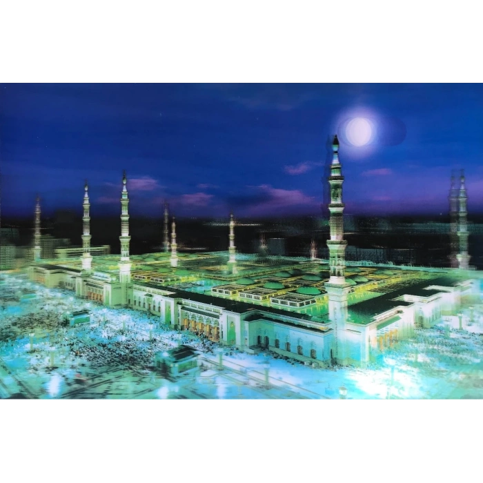 Mescid-i Nebevi Duvar Tablosu Resmi - İslami Hediye Seçeneği 40x60 cm