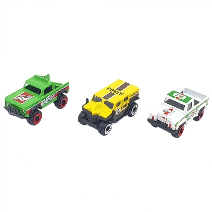 3lü Araba Off-Road Seti - Die Cast - DS045