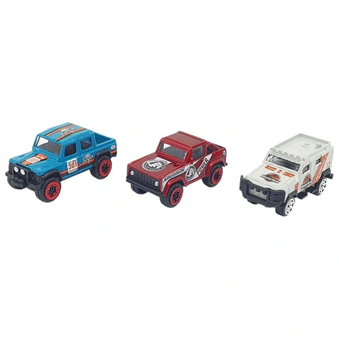 3lü Araba Off-Road Seti - Die Cast - DS045