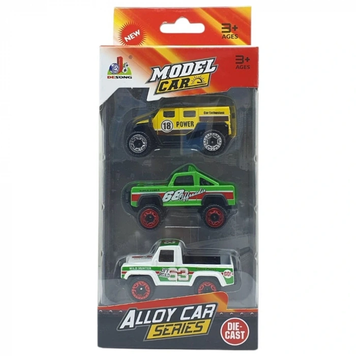 3lü Araba Off-Road Seti - Die Cast - DS045