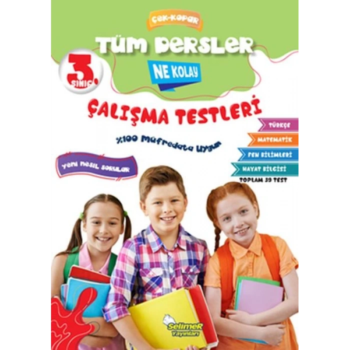 3. Sınıf Tüm Dersler Çek-Kopar Ne Kolay Çalışma Testleri