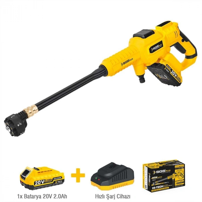 5410 Akülü Basınçlı Oto Araba Bahçe Yıkama Tabancası Seti 30 Bar