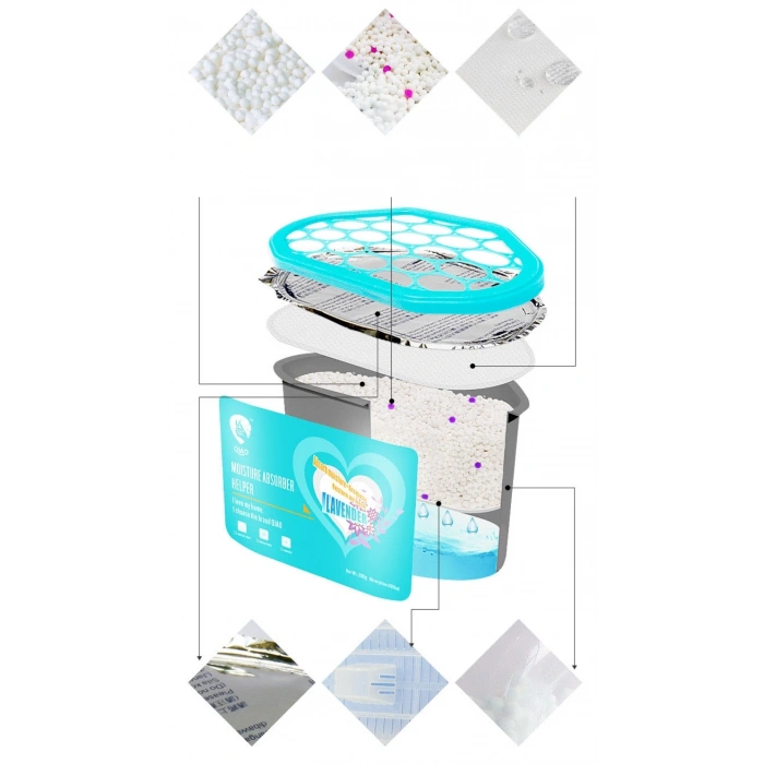 600 ML Nem Alıcı Rutubet  Aparat - Limonlu Mutfak Sn Banyo Küf Koku Alıcı Granül