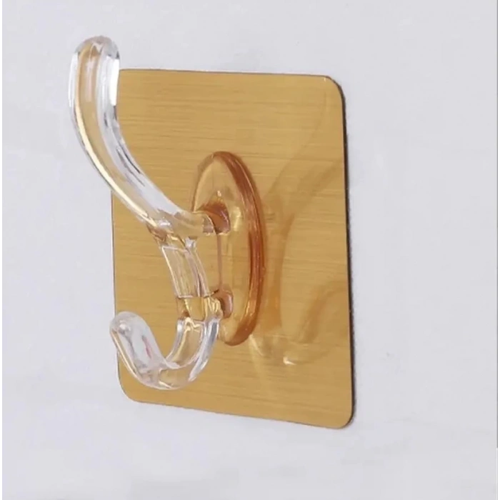 6lı Gold Kanca Askı Güçlü Yapışkanlı Mutfak Banyo Askısı
