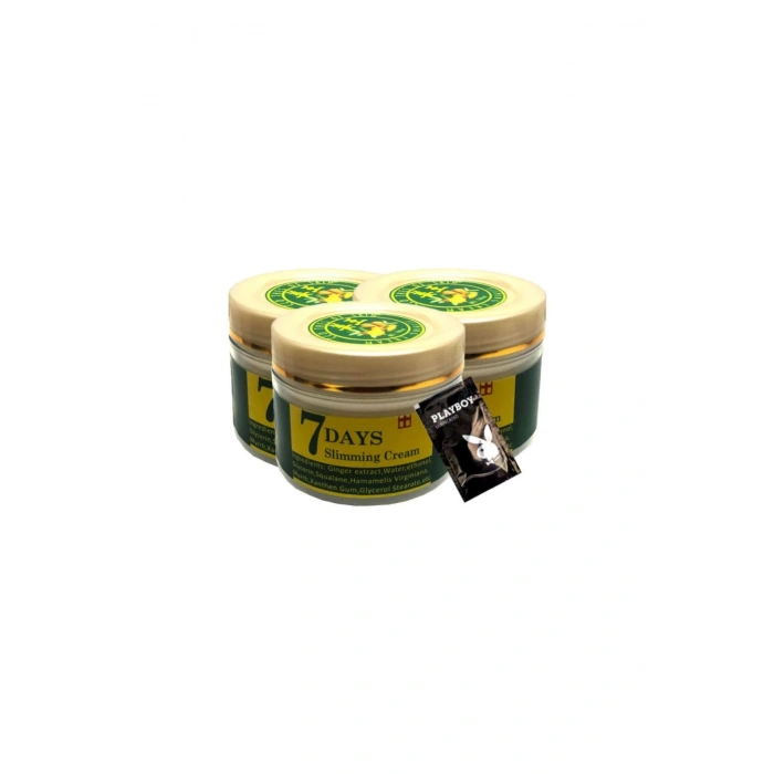 7 Days 3x100 ml Ginger Miracle Slimming Cream Sıkılaştırıcı+1 ad Jel ile