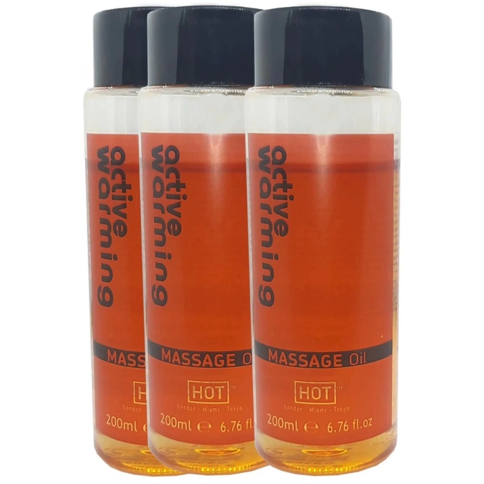 Active Warming Massage Oil 600 ml Isıtıcı Özellikli rotik Masaj Yağı X 3 ADET