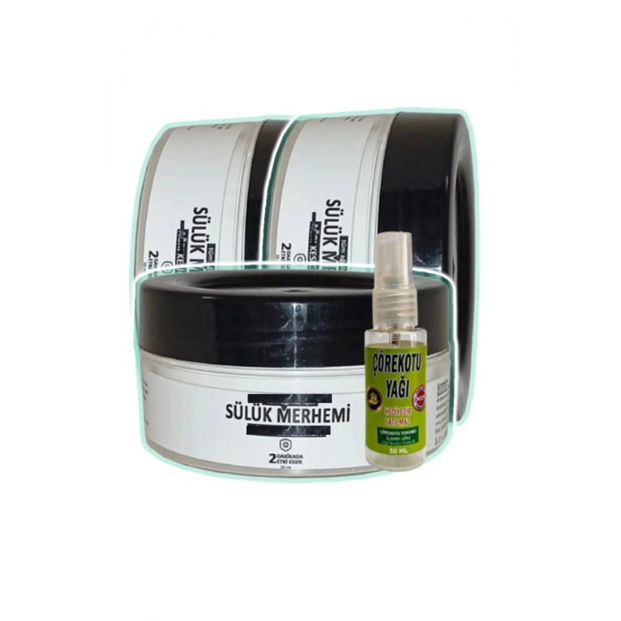 Adale Kas Sızıları için Sülük Merhemi Bakım Kremi 3x50 ml+30 ml Çörek Otu Yağ ile