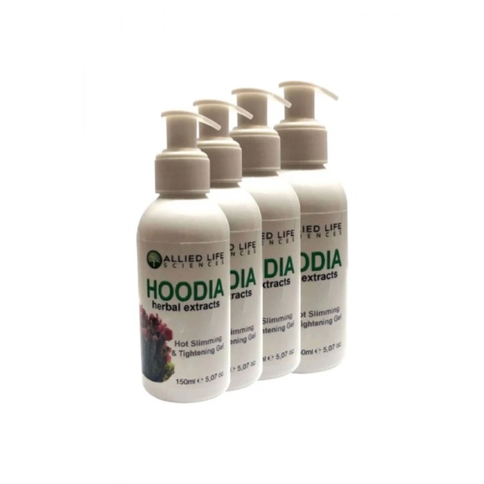 Allied Life Sciences Hoodia Herbal Extracts Hot Slimming & Tightening Gel 150 ml x 4 adet