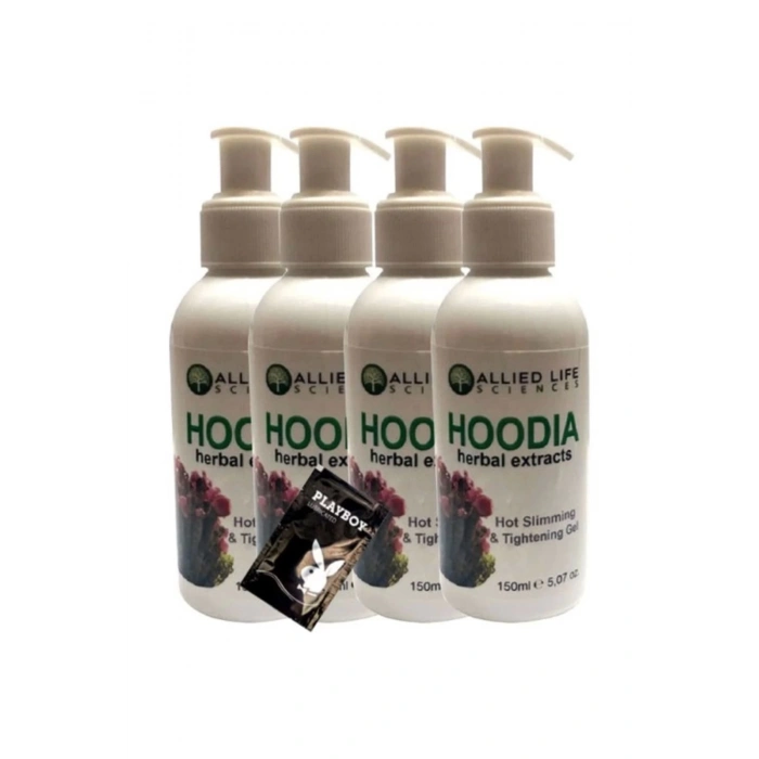 Allied Life Sciences Hoodia Herbal Extracts Hot Slimming & Tightening Gel 150 ml x 4 adet + Jel