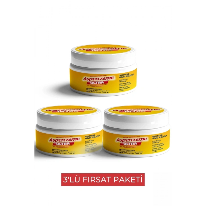 Aspercreme Ultra (Eklem, Vücut) Ağrılar İçin sel Krem 3 Adet