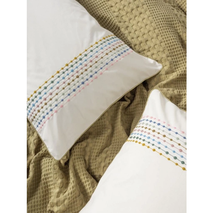 Aura Çift Kişilik Pike Takımı Pebble Hardal