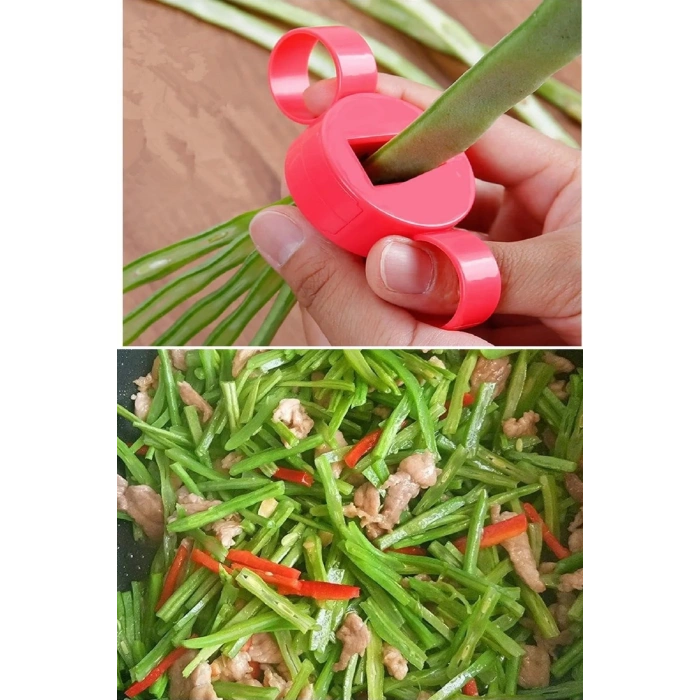 Ayarlanabilir Yeşil Fasulye Dilimleme Kesici Pratik Bamya Bakla Vs Parçalayıcı Dilimleyici