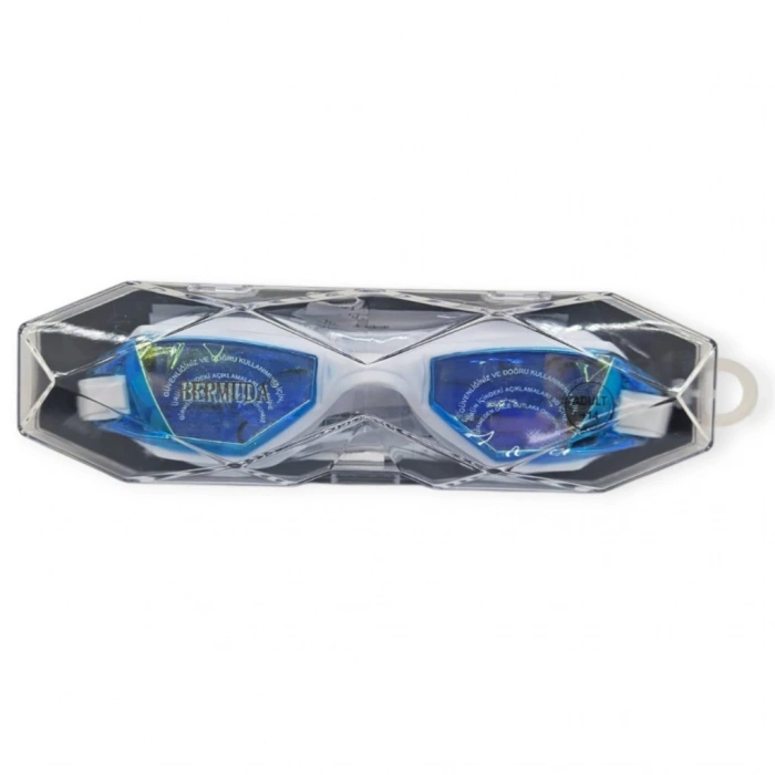 Aynalı Yüzücü Gözlüğü Silikon MAVİ - 1765