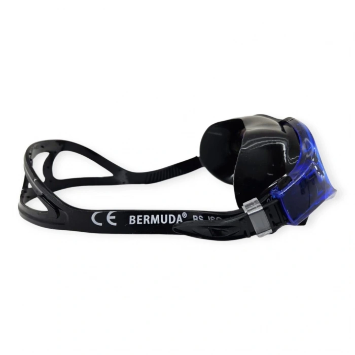 Aynalı Yüzücü Sörf Gözlüğü Kulaklık Hediyeli SİYAH/MAVİ - 8170-M