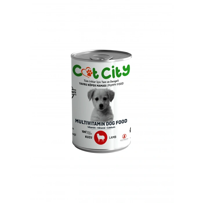 Az Tahıllı Kuzu Etli Yavru Köpek Konserve Yaş  400 gr