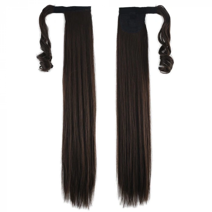 Bağlamalı Düz At Kuyruğu / Açık Kahve