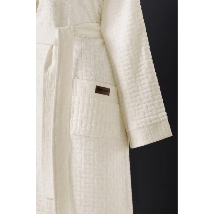 Bambu Bornoz Seti Lisse Coin İvory