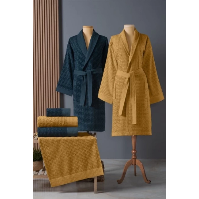 Bambu Bornoz Seti Lisse Moonlit Amber