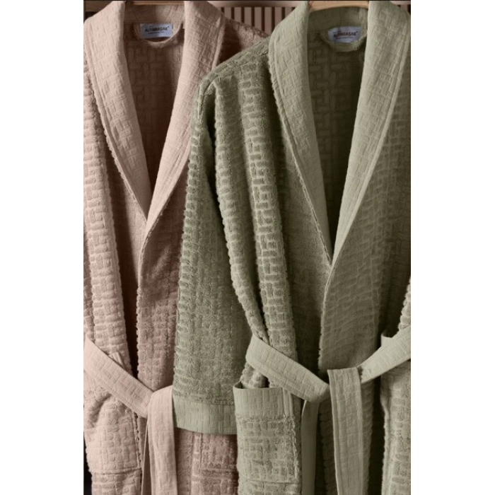 Bambu Bornoz Seti Lisse Sage Sabre