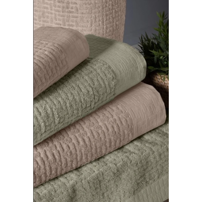 Bambu Bornoz Seti Lisse Sage Sabre